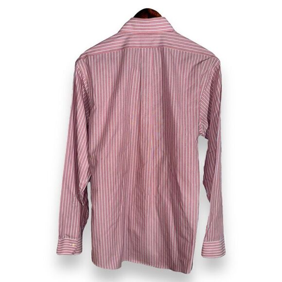 Red Striped Brooks Brothers Non-Iron Button Down Shirt M 16 - Picture 8 of 8